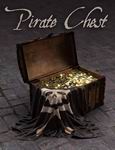 Pirate Treasure Chest, Coins and Flag
