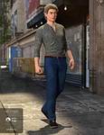 Henley Shirt and Jeans Outfit G8M