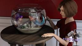 Merpeople in a Fish Tank